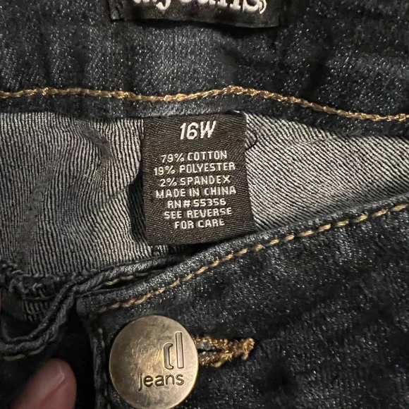 d. jeans Women's Deep Indigo stretch Skinny jeans plus 16 - Picture 6 of 9